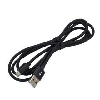 Kabelis USB/micro USB everActive CBB-1.2MB, 1.2m, 2.4A, melns