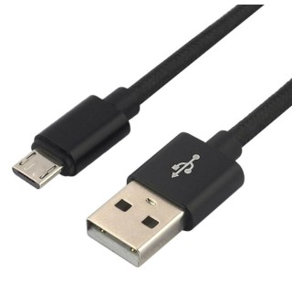 Kabelis USB/micro USB everActive CBB-2MB, 2.0m, 2.4A, melns