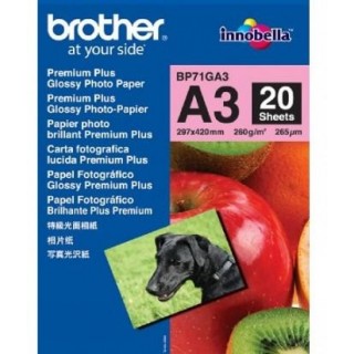 BROTHER PREM.PLUS GLOSSY PHOTO PAPER A3