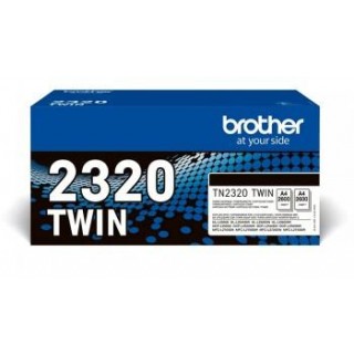 BROTHER TN2320 TWIN-PACK BLACK TONERS (BK = 2,600 PAGES/CARTRIDGE)