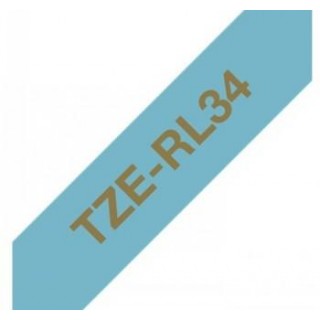 BROTHER TZE-RL34 -SATIININAUHA – KULLANVÄRINEN TEKSTI VAALEANSINISELLÄ NAUHALLA, 12 MM/4M