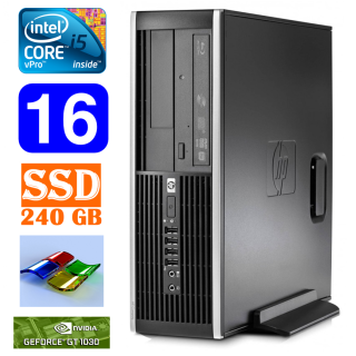 HP 8100 Elite SFF i5-650 16GB 240SSD GT1030 2GB DVD WIN7Pro