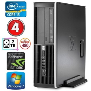 HP 8100 Elite SFF i5-750 4GB 480SSD+2TB GT1030 2GB DVD WIN7Pro