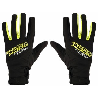 Вело перчатки Rock Machine Winter Race LF, черные/зеленые, S