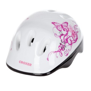 Aizsargķivere bērniem Croxer Silky White/Pink XS (48-51 cm)