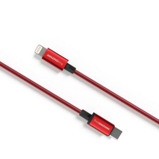 Premium MFI certifield Cable Type C - Lightning (red, 1m)
