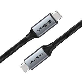 Premium cable USB3.1, USB-C - USB-C, 20Gbps, 100W, 20V/ 5A, 4K/ 60HZ, 2m