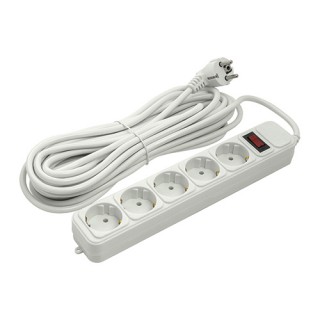 Extension cord 10m, 5 sockets, with switch