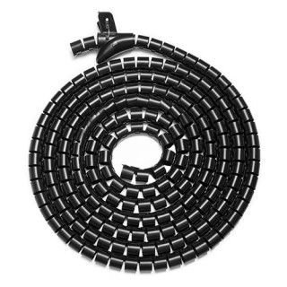 Cable Managment - Kabelių tvarkymo kanalas, spiralinis, juodas, 30mm, 1m