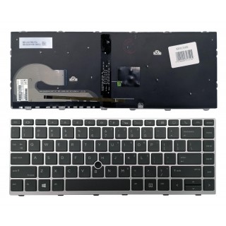 Клавиатура HP: EliteBook 840 G5 846 G5 745 G5 (серебро, с подсветкой)