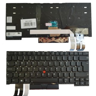 Клавиатура Lenovo ThinkPad T490s, T495s, UK, по подписке