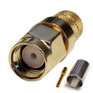 RPSMA-male Crimp Connector for RG6 Cable