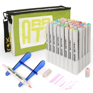 Double-sided Marker Pens ARRTX Oros, 40 Colours, pastel tone shade