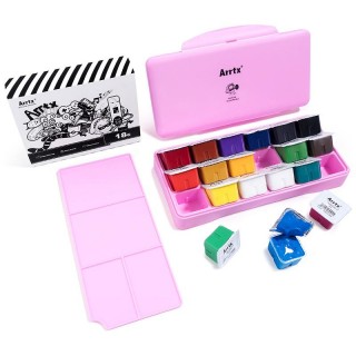 Professional gouache ARRTX, 18x30 ml colors, pink box
