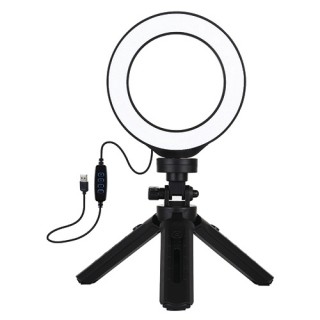 LED Ring Lamp 12cm With Pocket Tripod Mount Up to 14.5cm, USB