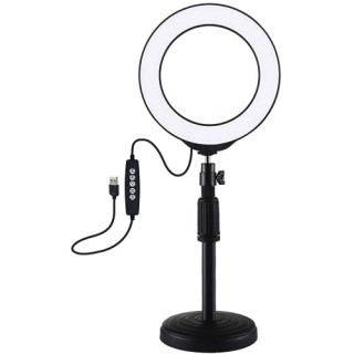 LED Ring Lamp 16cm With Desktop Mount Up to 33cm, USB, RGBW