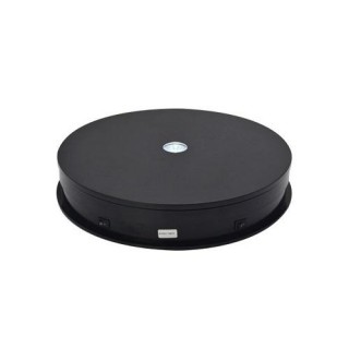 LED Rotating Turn-Table Display Stand,  Round 30cm, Black