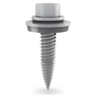 Self-tapping screw 6x25mm, stainless steel with EPDM, for PV panels mounting, 100pcs
