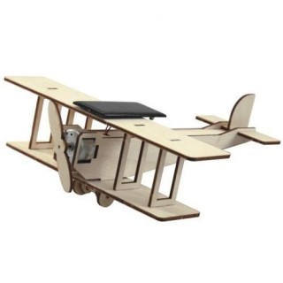 Solar Powered Toy "Biplane Flying Star"