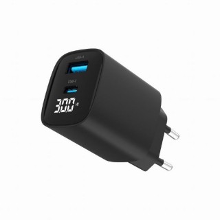 CHARGER USB 30W 2PORT/TA-UC-PDQC30LCD-BK-01 GEMBIRD