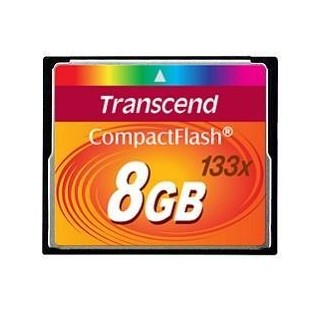 MEMORY COMPACT FLASH 8GB/133X TS8GCF133 TRANSCEND