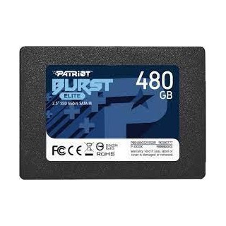SSD|PATRIOT|Burst Elite|480GB|SATA 3.0|3D NAND|Write speed 320 MBytes/sec|Read speed 450 MBytes/sec|2,5"|TBW 200 TB|PBE480GS25SSDR