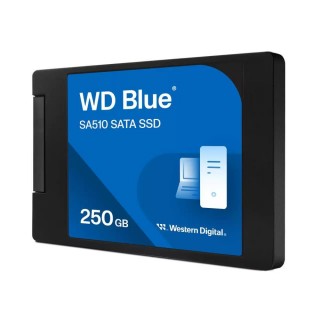 SSD|WESTERN DIGITAL|Blue SA510|250GB|SATA 3.0|Write speed 440 MBytes/sec|Read speed 555 MBytes/sec|2,5"|TBW 100 TB|MTBF 1750000 hours|WDS250G3B0A