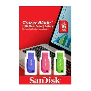 MEMORY DRIVE FLASH USB2 16GB/3PCS SDCZ50C-016G-B46T SANDISK