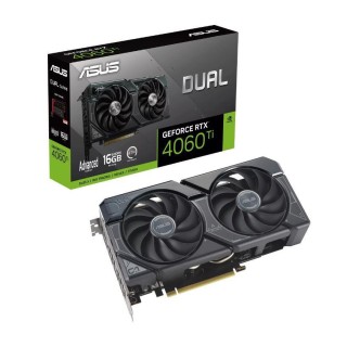 Graphics Card|ASUS|NVIDIA GeForce RTX 4060 Ti|16 GB|GDDR6|128 bit|PCIE 4.0 16x|GPU 2550 MHz|1xHDMI|3xDisplayPort|DUAL-RTX4060TI-A16G