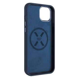 Fixed | MagFlow | Back cover | Apple | iPhone 15 | Liquid silicon | Blue