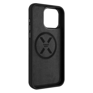 Fixed | MagFlow | Back cover | Apple | iPhone 15 Pro | Liquid silicon | Black