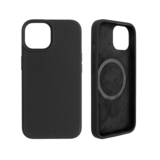 Fixed | MagFlow with MagSafe support | Back cover | Apple | iPhone 14 | Liquid silicon | Black