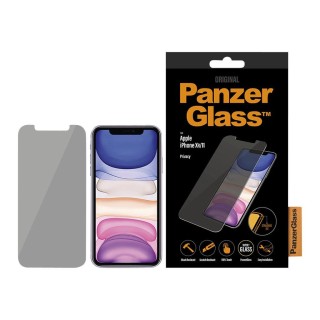 PanzerGlass | P2662 | Screen protector | Apple | iPhone Xr/11 | Tempered glass | Transparent | Confidentiality filter; Anti-shatter film (holds the glass together and protects against glass shards in case of breakage); Easy Installation wit