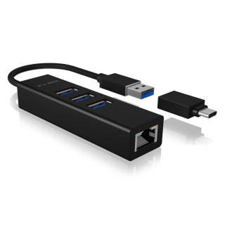 Raidsonic | 4 Port Hub with USB 3.0 Type-A