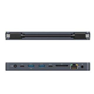 Hyper | HyperDrive Universal Silicon Motion USB-C 10-in1 Dual HDMI Docking Station | Ethernet LAN