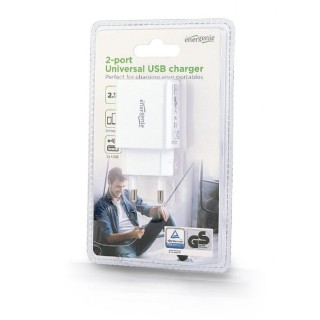 EnerGenie | EG-U2C2A-03-W | 2-port universal USB charger