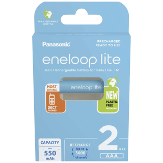 Panasonic | ENELOOP Lite BK-4LCCE/2BE | AAA | 550 mAh | 2 pc(s)
