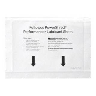 Fellowes | Shredder oil sheets 10 pcs | 4025601 | Easy to use no spills and no mess; Improves your shredders performance by keeping the cutters lubricated