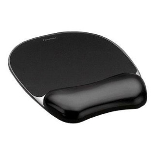 Fellowes | Mouse pad with wrist support CRYSTAL | Mouse pad with wrist pillow | 202 x 235 x 25  mm | Black