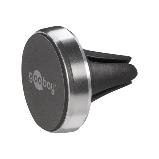 Goobay | Magnetic mount Metal Slim Design for smartphones (35mm) | 38685 | Black/Silver | Magnetic holder is suitable for almost every smartphone; Quick-Snap assembly technology for quick and easy use; Smart and almost invisible fastening o