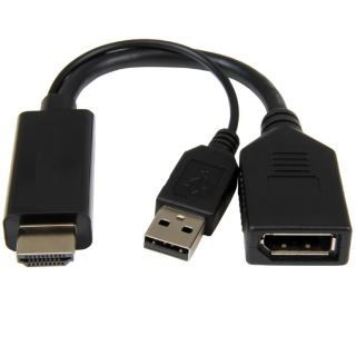 Cablexpert | Active 4K HDMI to DisplayPort Adapter | A-HDMIM-DPF-01 | Black | DisplayPort Female | HDMI Male (Type A) | 0.1 m