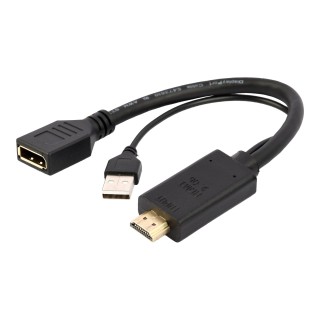 Cablexpert | Black | DisplayPort Female | HDMI Male (Type A) | Active 4K HDMI to DisplayPort Adapter | A-HDMIM-DPF-01 | 0.1 m