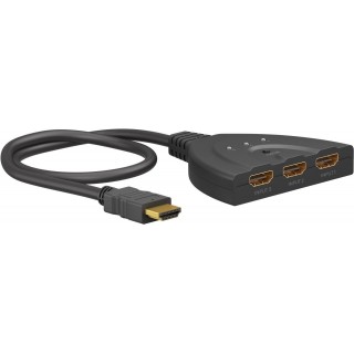 Goobay | HDMI Switch 3 to 1 (4K @ 30 Hz) | 58487 | Black | HDMI female | 3 HDMI female | 0.58 m