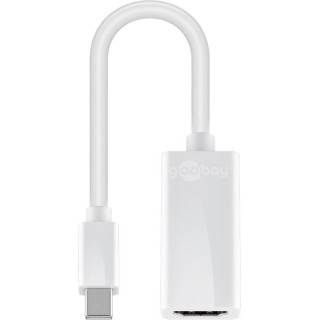 Goobay | Mini DisplayPort/HDMI adapter cable 1.1 | 51729 | White | Mini DisplayPort male | HDMI female (Type A)
