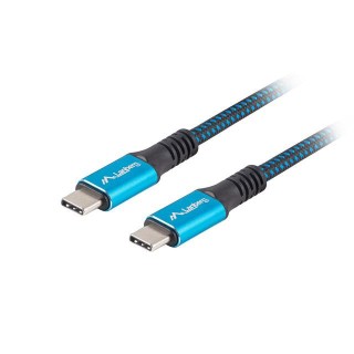 Lanberg | USB-C to USB-C Cable | Black/Blue | 0.5 m