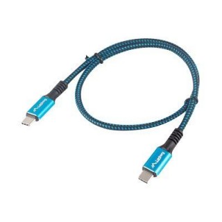 Lanberg | USB-C to USB-C Cable | Black/Blue | 0.5 m