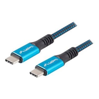 Lanberg | USB-C to USB-C Cable | Black/Blue | 1.2 m