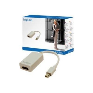 Logilink Grey | Mini DisplayPort | HDMI A | Adapter Mini DisplayPort to HDMI with Audio: | 0.1 m