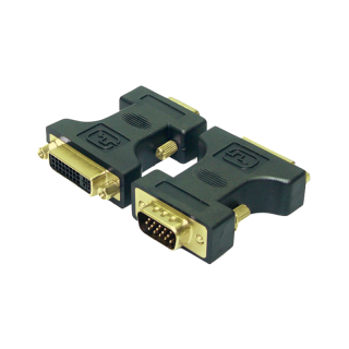 LogiLink® DVI Adapter DVI-I female - VGA DSUB male  | Logilink | Vga to dvi adapter | Black | HD DSUB 15-pin male | DVI-D (24+5) female