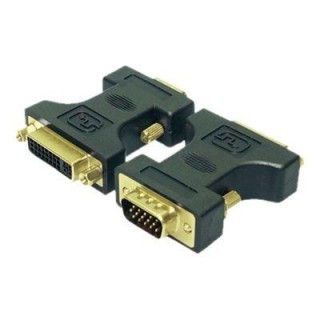 LogiLink® DVI Adapter DVI-I female - VGA DSUB male  | Logilink | Vga to dvi adapter | Black | HD DSUB 15-pin male | DVI-D (24+5) female